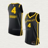 Camiseta Moses Moody NO 4 Golden State Warriors Ciudad Autentico 2023-24 Negro