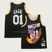 Camiseta NO 01 Houston Rockets x Cactus Jack Negro