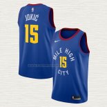 Camiseta Nikola Jokic NO 15 Denver Nuggets Statement Azul