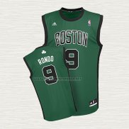 Camiseta Rajon Rondo NO 9 Boston Celtics Verde1