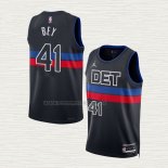 Camiseta Saddiq Bey NO 41 Detroit Pistons Statement 2022-23 Negro