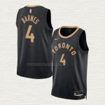 Camiseta Scottie Barnes NO 4 Toronto Raptors Ciudad 2022-23 Negro