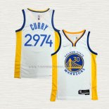 Camiseta Stephen Curry Golden State Warriors 2974th 3 Points Blanco