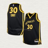 Camiseta Stephen Curry NO 30 Nino Golden State Warriors Ciudad 2023-24 Negro