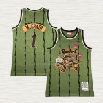 Camiseta Tracy McGrady NO 1 Toronto Raptors Mitchell & Ness 1998-99 Verde