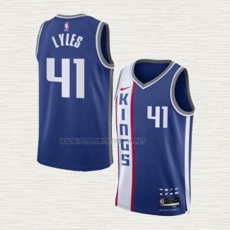 Camiseta Trey Lyles NO 41 Sacramento Kings Ciudad 2023-24 Azul