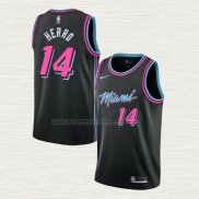 Camiseta Tyler Herro NO 14 Miami Heat Ciudad 2018-19 Negro