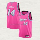 Camiseta Tyler Herro NO 14 Miami Heat Earned 2018-19 Rosa