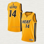 Camiseta Tyler Herro NO 14 Miami Heat Earned 2020-21 Oro