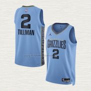 Camiseta Xavier Tillman NO 2 Memphis Grizzlies Statement 2022-23 Azul