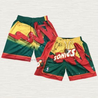 Pantalone Seattle Supersonics Just Don Rojo Verde