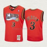 Camiseta Allen Iverson NO 3 Philadelphia 76ers Hardwood Classics 1999-00 Rojo