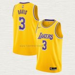 Camiseta Anthony Davis NO 3 Los Angeles Lakers Icon 2020-21 Amarillo