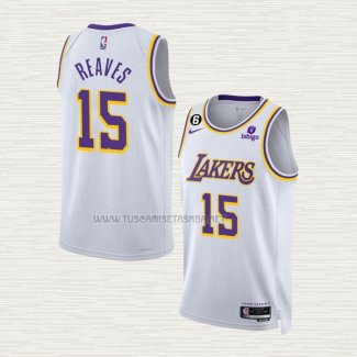 Camiseta Austin Reaves NO 15 Los Angeles Lakers Association 2022-23 Blanco