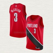 Camiseta CJ McCollum NO 3 Portland Trail Blazers Statement Rojo