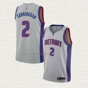 Camiseta Cade Cunningham NO 2 Detroit Pistons Statement 2020-21 Gris