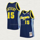 Camiseta Carmelo Anthony NO 15 Denver Nuggets Mitchell & Ness 2006-07 Azul