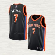 Camiseta Carmelo Anthony NO 7 New York Knicks Ciudad 2022-23 Negro