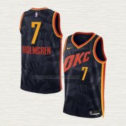 Camiseta Chet Holmgren NO 7 Oklahoma City Thunder Ciudad 2023-24 Negro