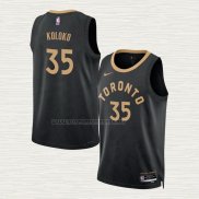 Camiseta Christian Koloko NO 35 Toronto Raptors Ciudad 2022-23 Negro