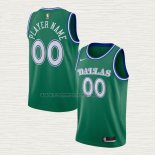 Camiseta Dallas Mavericks Personalizada Hardwood Classics 2020-21 Verde