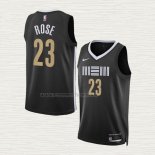 Camiseta Derrick Rose NO 23 Memphis Grizzlies Ciudad 2023-24 Negro