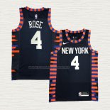 Camiseta Derrick Rose NO 4 New York Knicks Ciudad Edition 2019-20 Azul