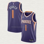 Camiseta Devin Booker NO 1 Phoenix Suns Icon 2020-21 Violeta