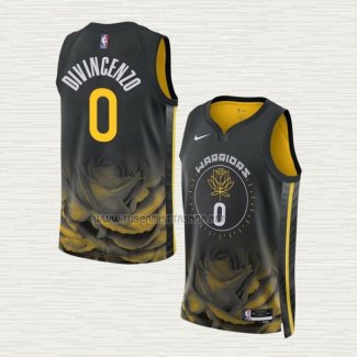 Camiseta Donte Divincenzo NO 0 Golden State Warriors Ciudad 2022-23 Negro