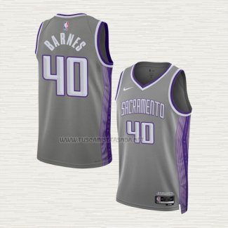 Camiseta Harrison Barnes NO 40 Sacramento Kings Ciudad 2022-23 Gris