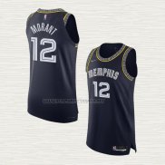 Camiseta Ja Morant NO 12 Memphis Grizzlies Ciudad Autentico 2021-22 Azul