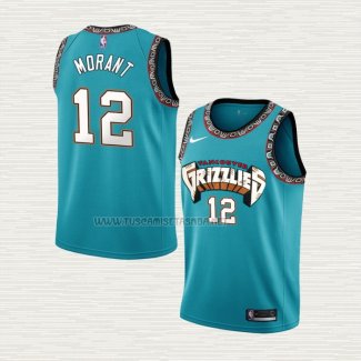 Camiseta Ja Morant NO 12 Nino Memphis Grizzlies Classic Retro Verde