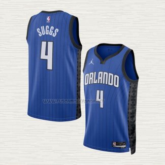 Camiseta Jalen Suggs NO 4 Orlando Magic Statement 2022-23 Azul