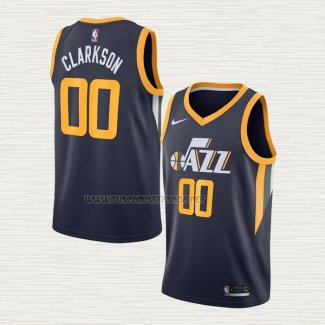 Camiseta Jordan Clarkson NO 00 Utah Jazz Icon Azul