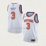 Camiseta Josh Hart NO 3 New York Knicks Association Blanco