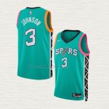 Camiseta Keldon Johnson NO 3 San Antonio Spurs Ciudad 2022-23 Verde