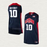 Camiseta Kobe Bryant NO 10 USA 2012 Azul