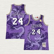 Camiseta Kobe Bryant NO 24 Los Angeles Lakers Throwback Asian Heritage 1996-97 Violeta
