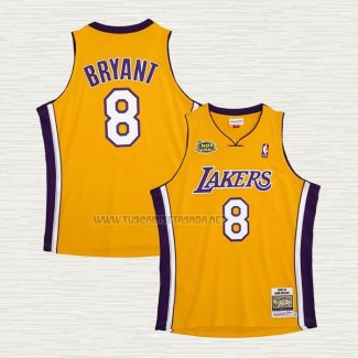 Camiseta Kobe Bryant NO 8 Los Angeles Lakers Icon 1999-00 Finals Bound Amarillo