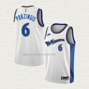 Camiseta Kristaps Porzingis NO 6 Washington Wizards Classic 2022-23 Blanco