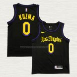 Camiseta Kyle Kuzma NO 0 Los Angeles Lakers Ciudad 2019-20 Negro