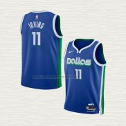 Camiseta Kyrie Irving NO 11 Nino Dallas Mavericks Ciudad 2022-23 Azul