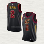 Camiseta Kyrie Irving NO 2 Cleveland Cavaliers Statement 2020-21 Negro