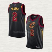 Camiseta Kyrie Irving NO 2 Cleveland Cavaliers Statement 2020-21 Negro