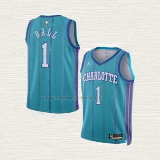 Camiseta LaMelo Ball NO 1 Nino Charlotte Hornets Classic 2023-24 Verde