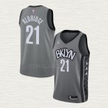 Camiseta Lamarcus Aldridge NO 21 Brooklyn Nets Statement 2021 Gris