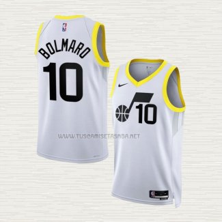 Camiseta Leandro Bolmaro NO 10 Utah Jazz Association 2022-23 Blanco