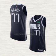 Camiseta Luka Doncic NO 77 Dallas Mavericks Statement Autentico 2022-23 Azul