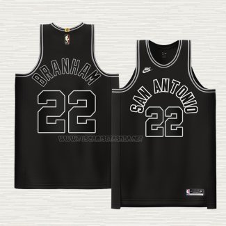 Camiseta Malaki Branham NO 22 San Antonio Spurs Classic Autentico 2022-23 Negro