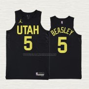 Camiseta Malik Beasley NO 5 Utah Jazz Statement 2022-23 Negro